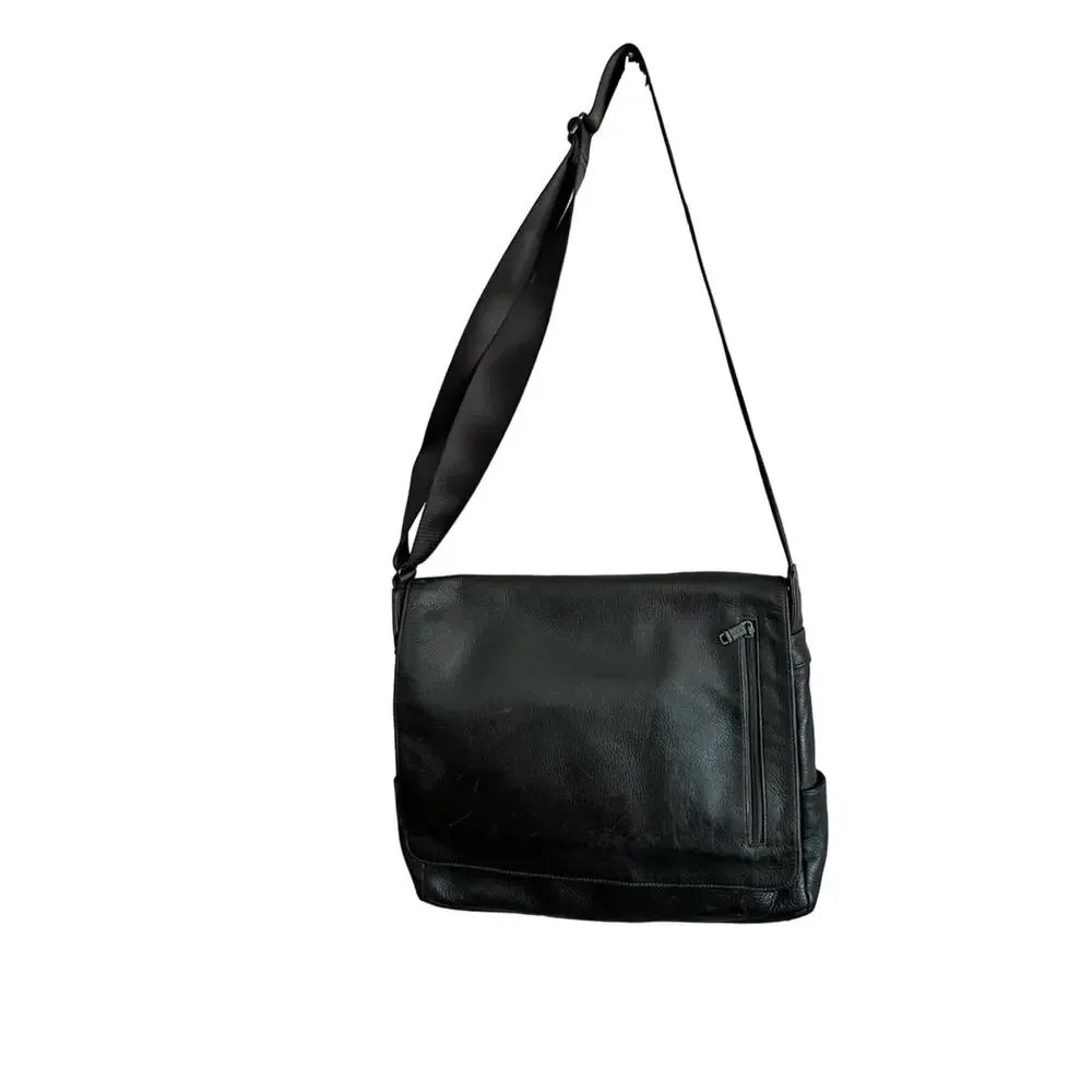 Tumi Leather Laptop Crossbody Handbag Purse Bag
